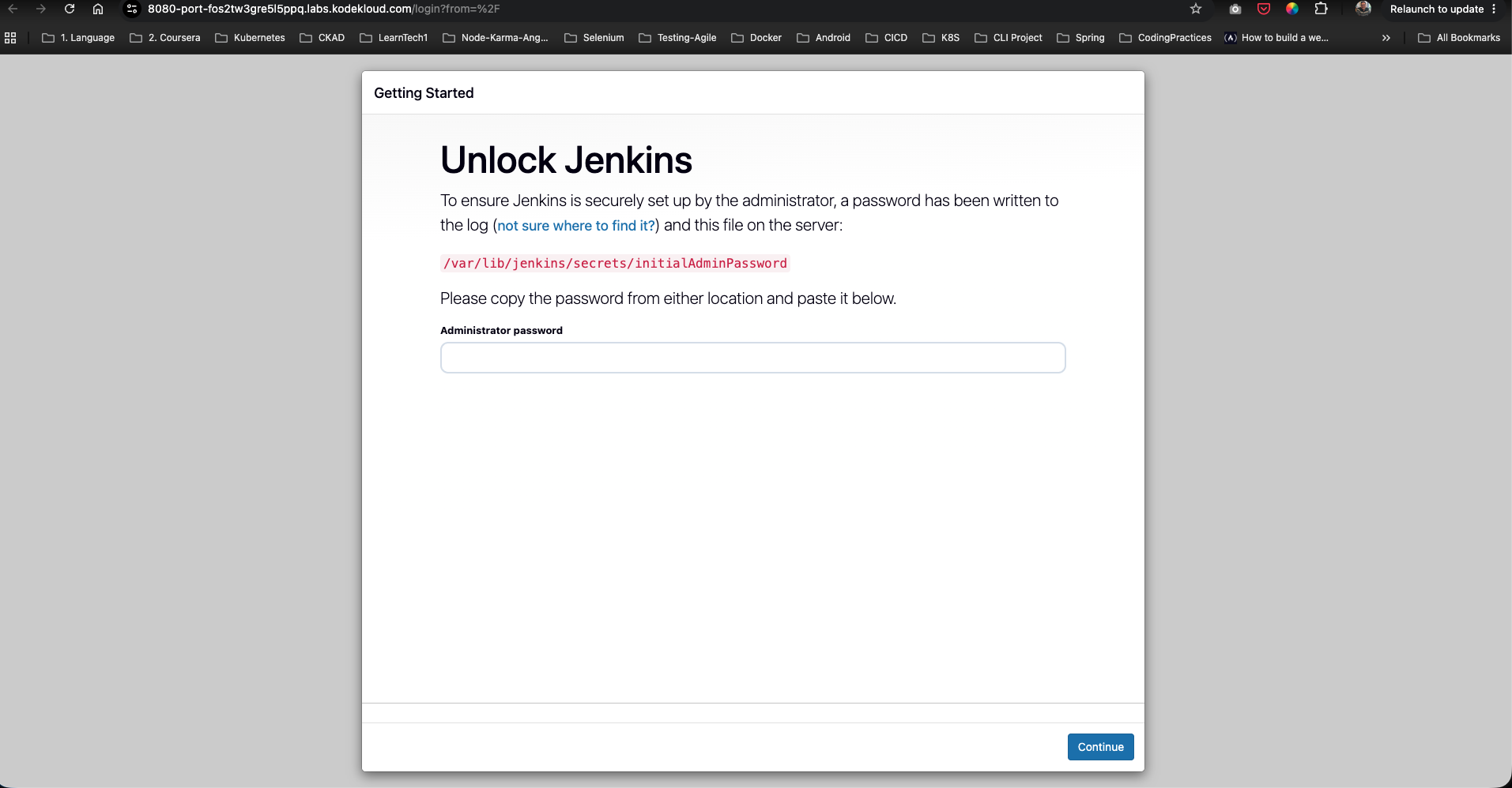Unlock Jenkins