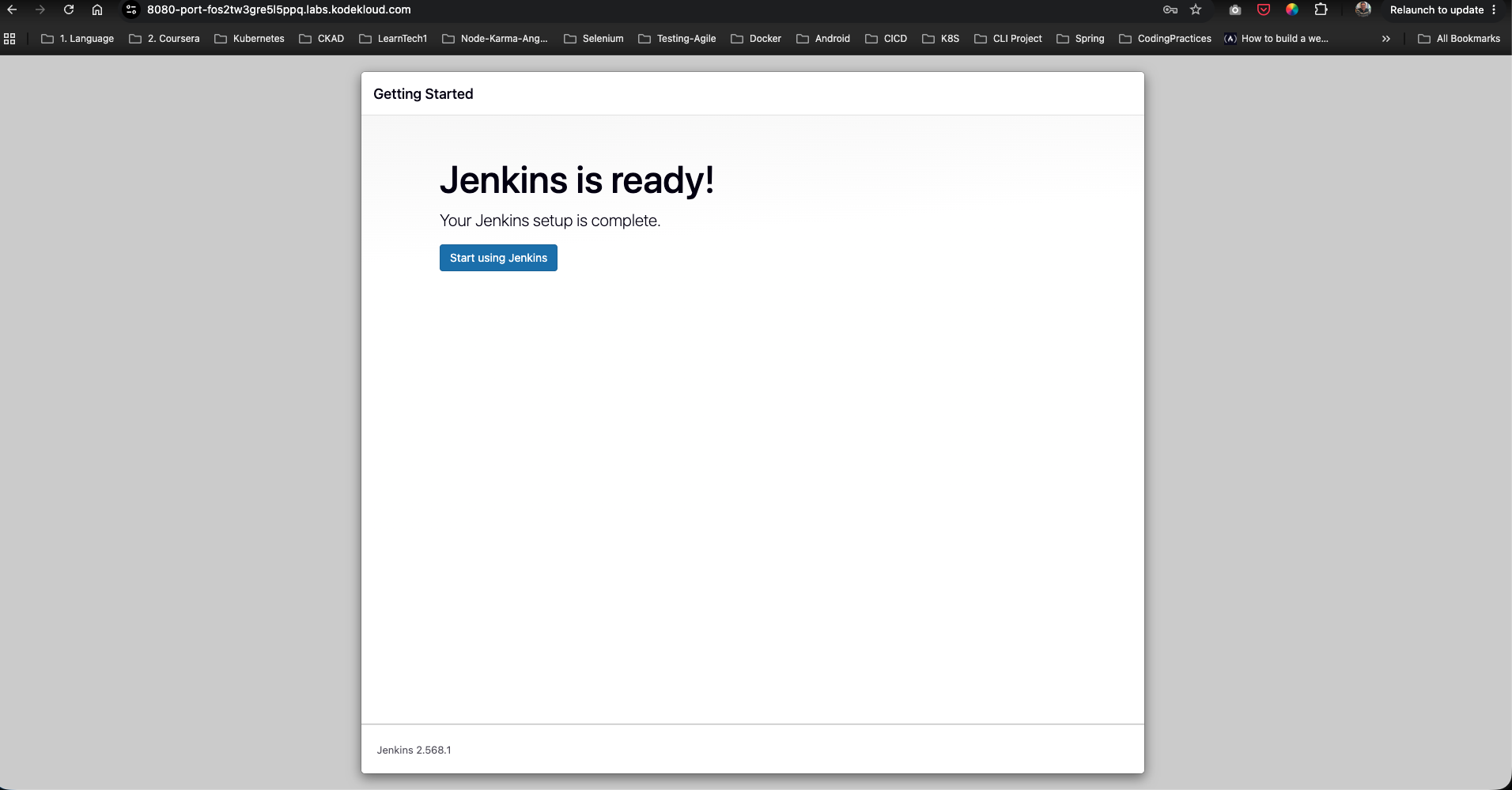 Jenkins is Ready