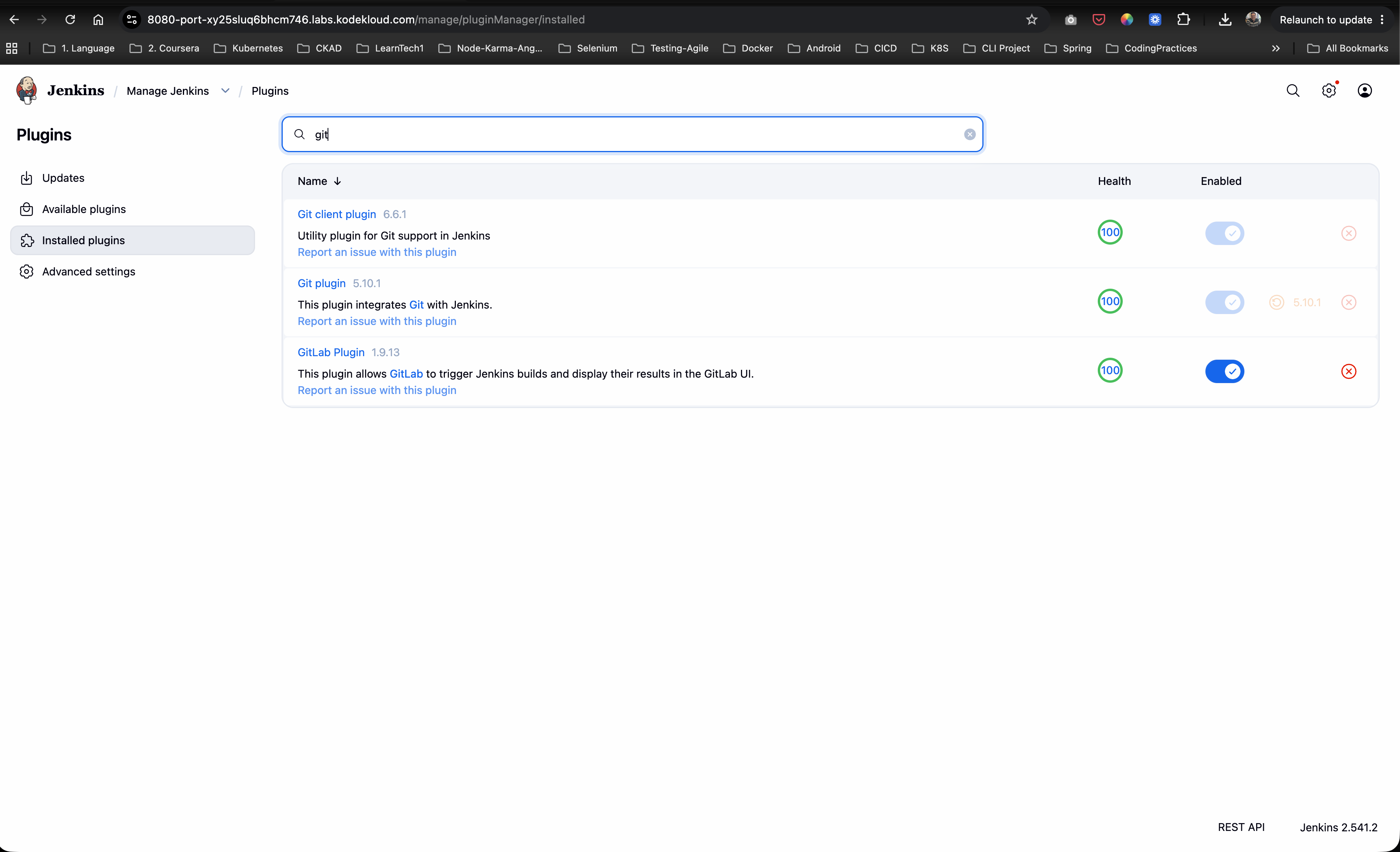 Installed Plugins Verification