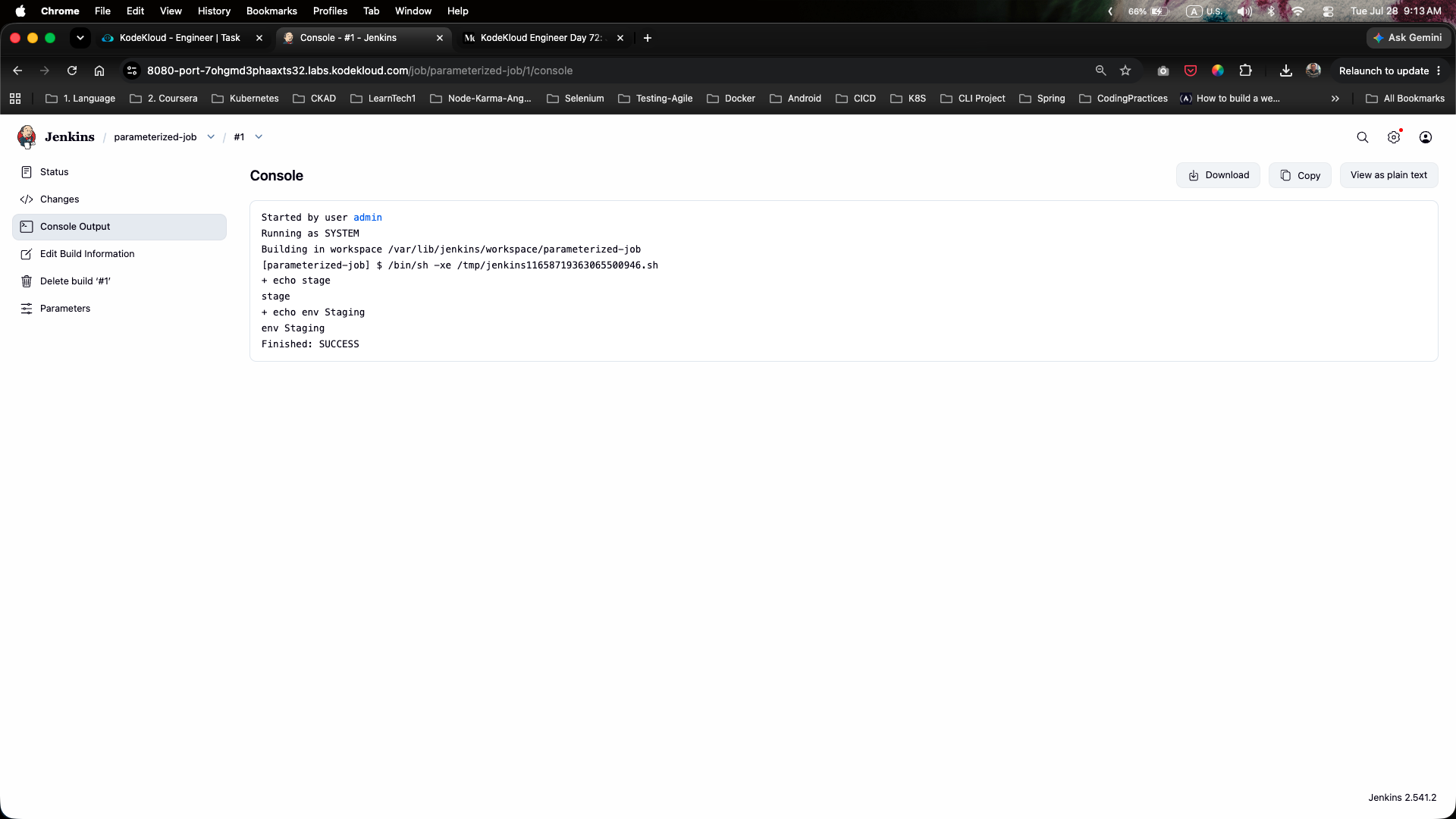 Console Output Verification