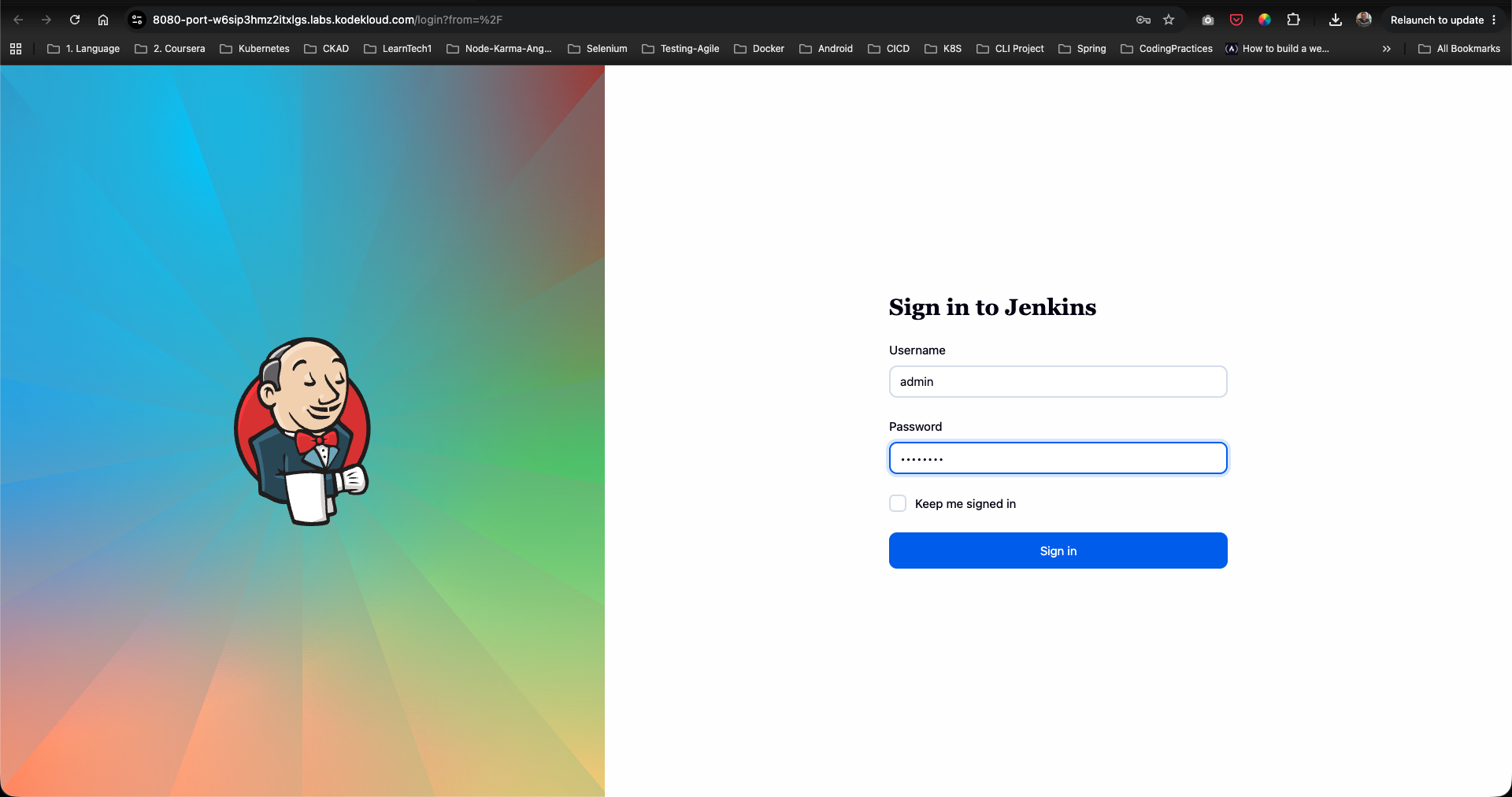 Jenkins Sign In