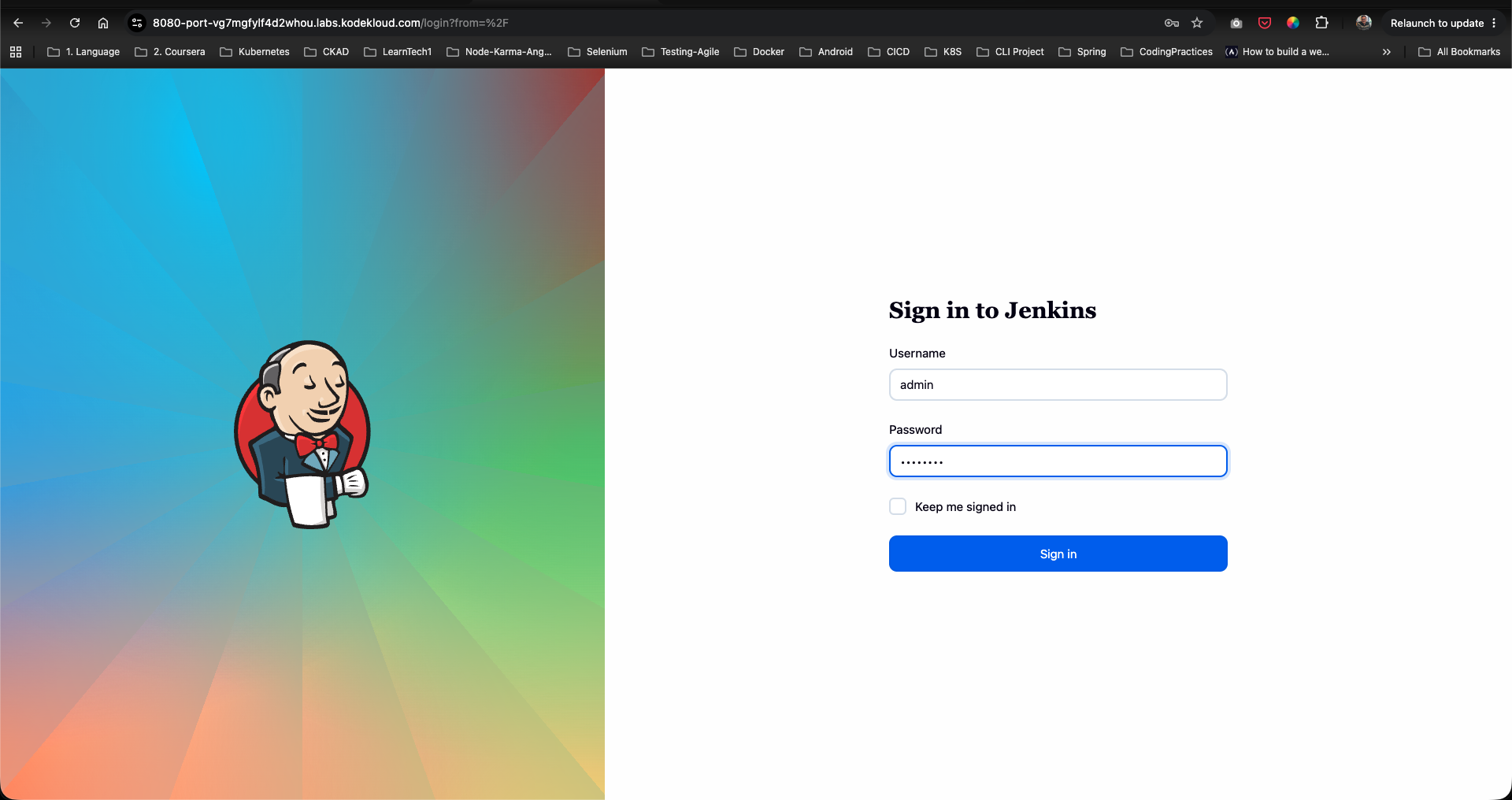 Jenkins Sign In