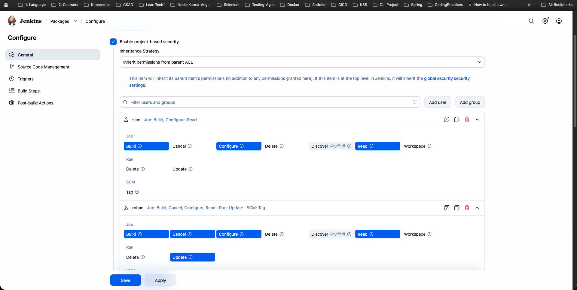 Enable Project-Based Security