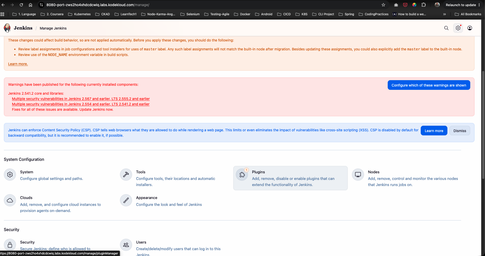 Manage Jenkins Overview