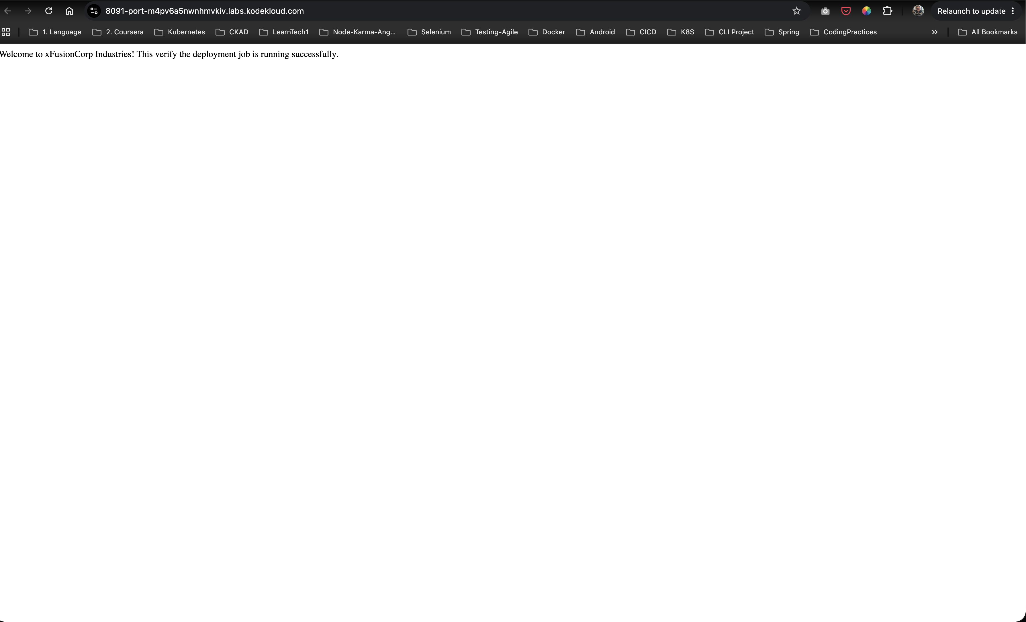 Updated Web Application Deployment