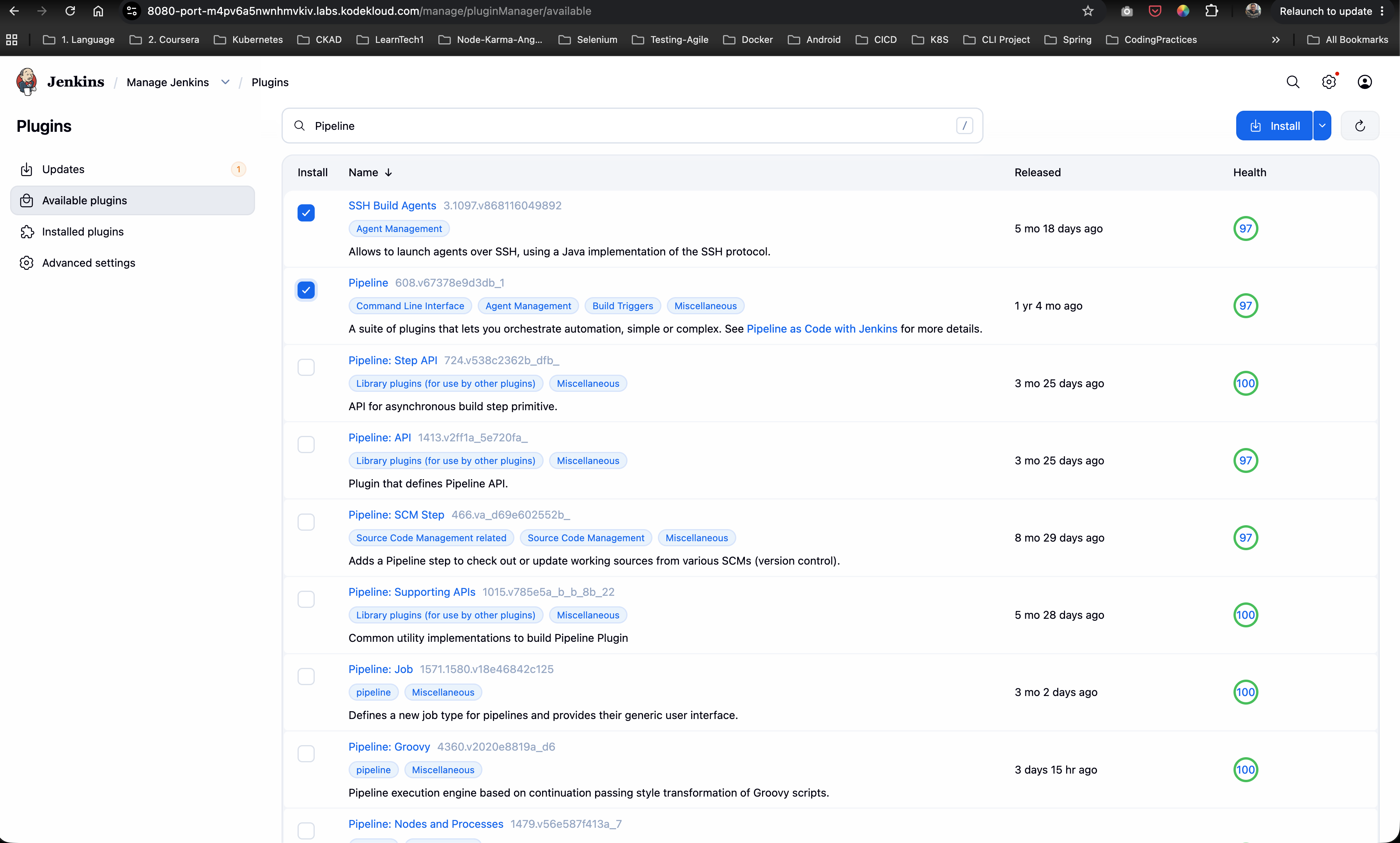 Jenkins Plugins Setup