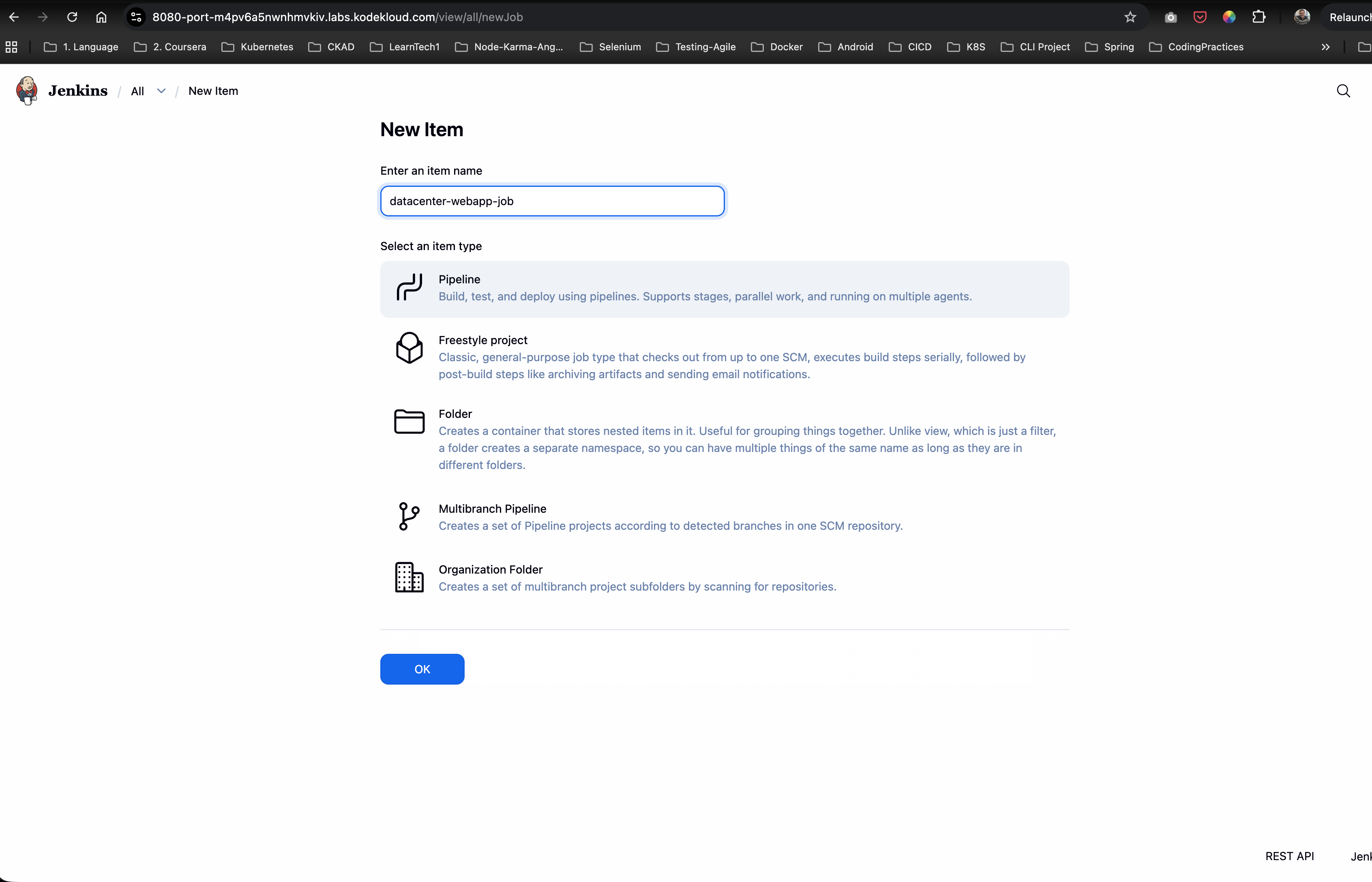Create Pipeline Job