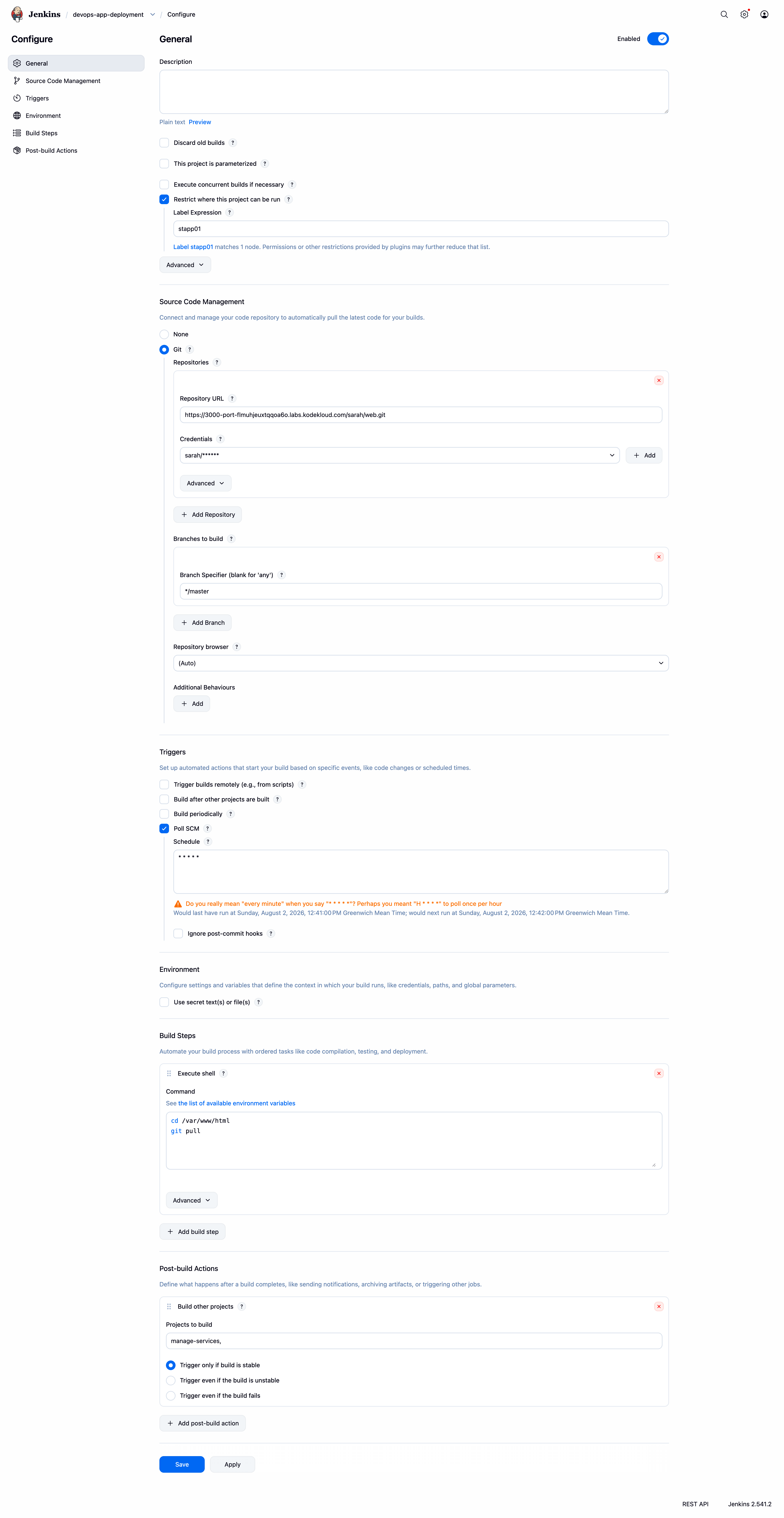 Creating Upstream Job