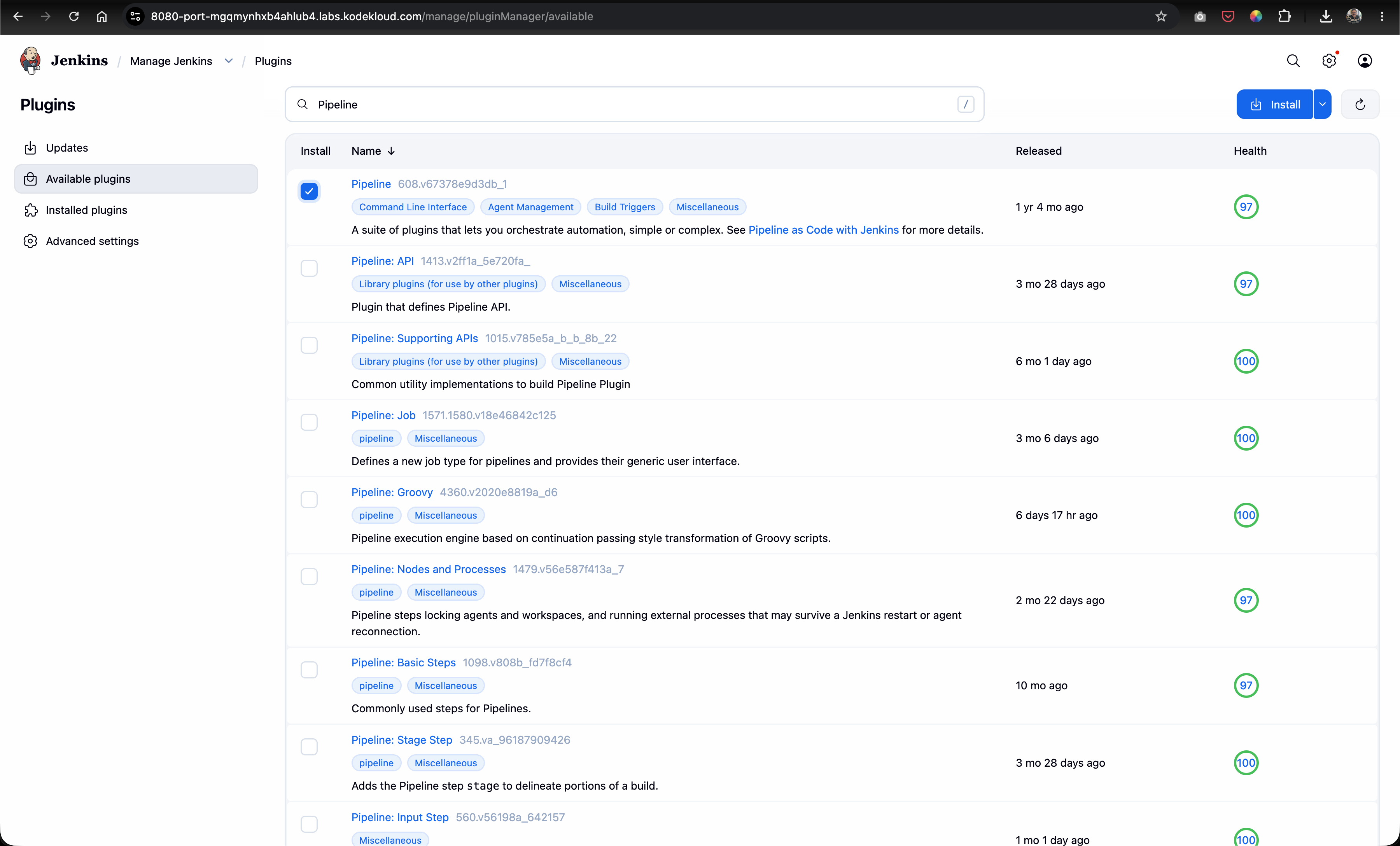Verify Installed Plugins