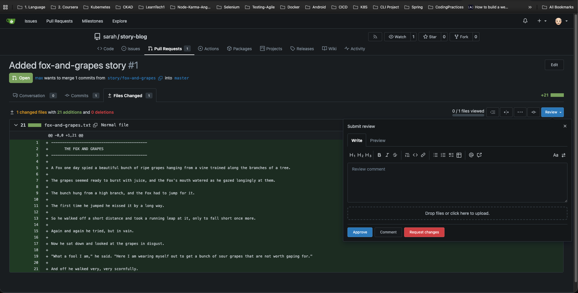 Review and Approve Pull Request