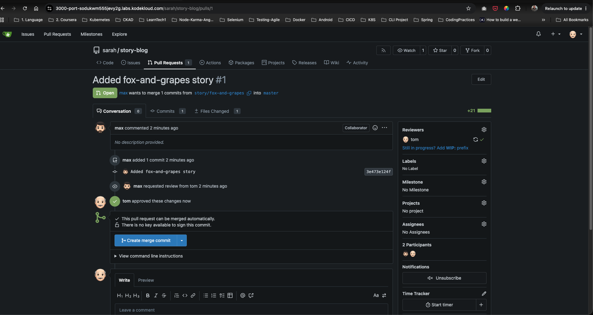 Merge Approved Pull Request